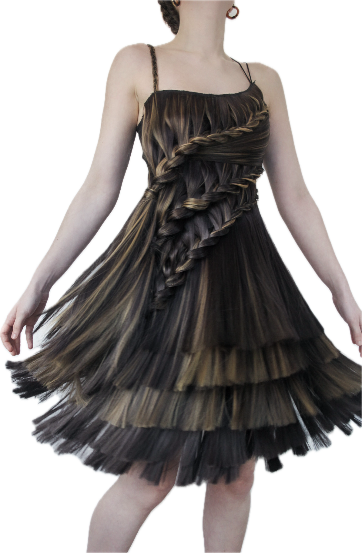 Emma's dress made from hair.