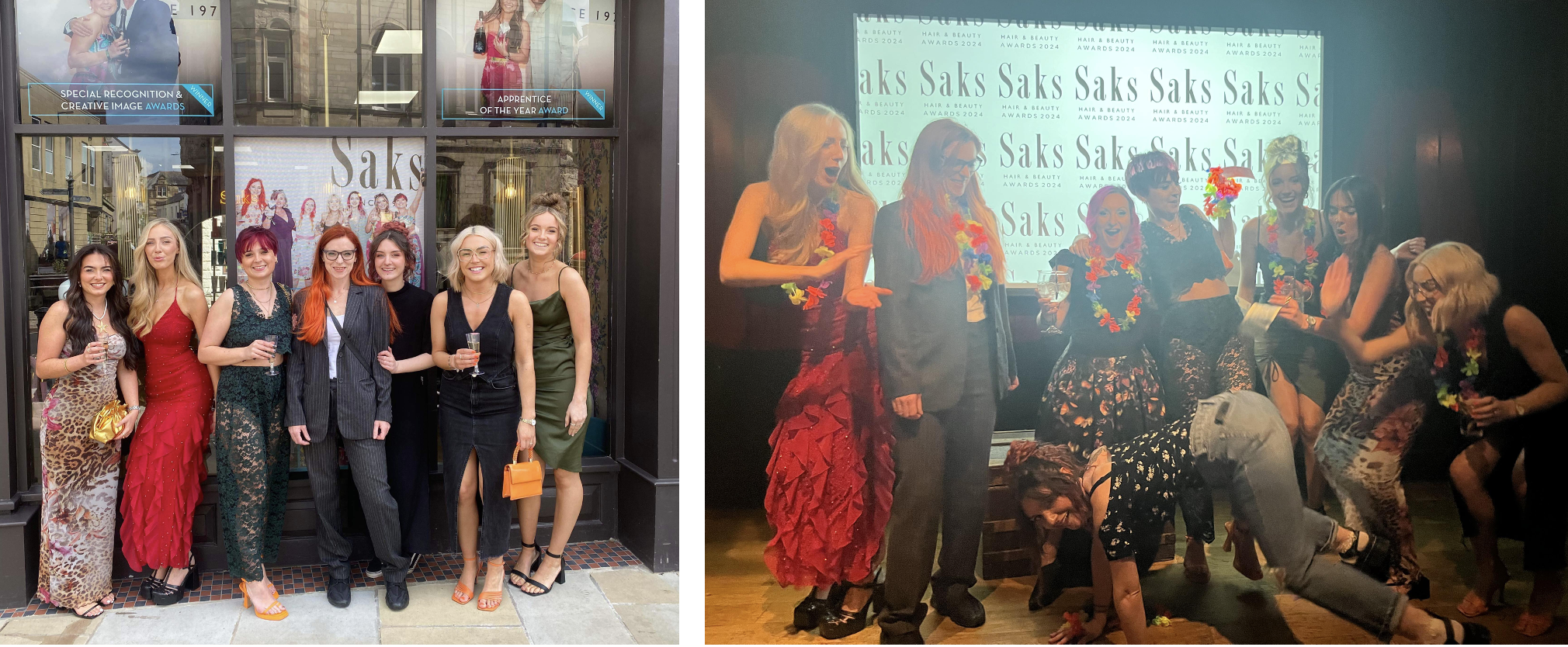 Saks Hexham celebrating the Saks awards.