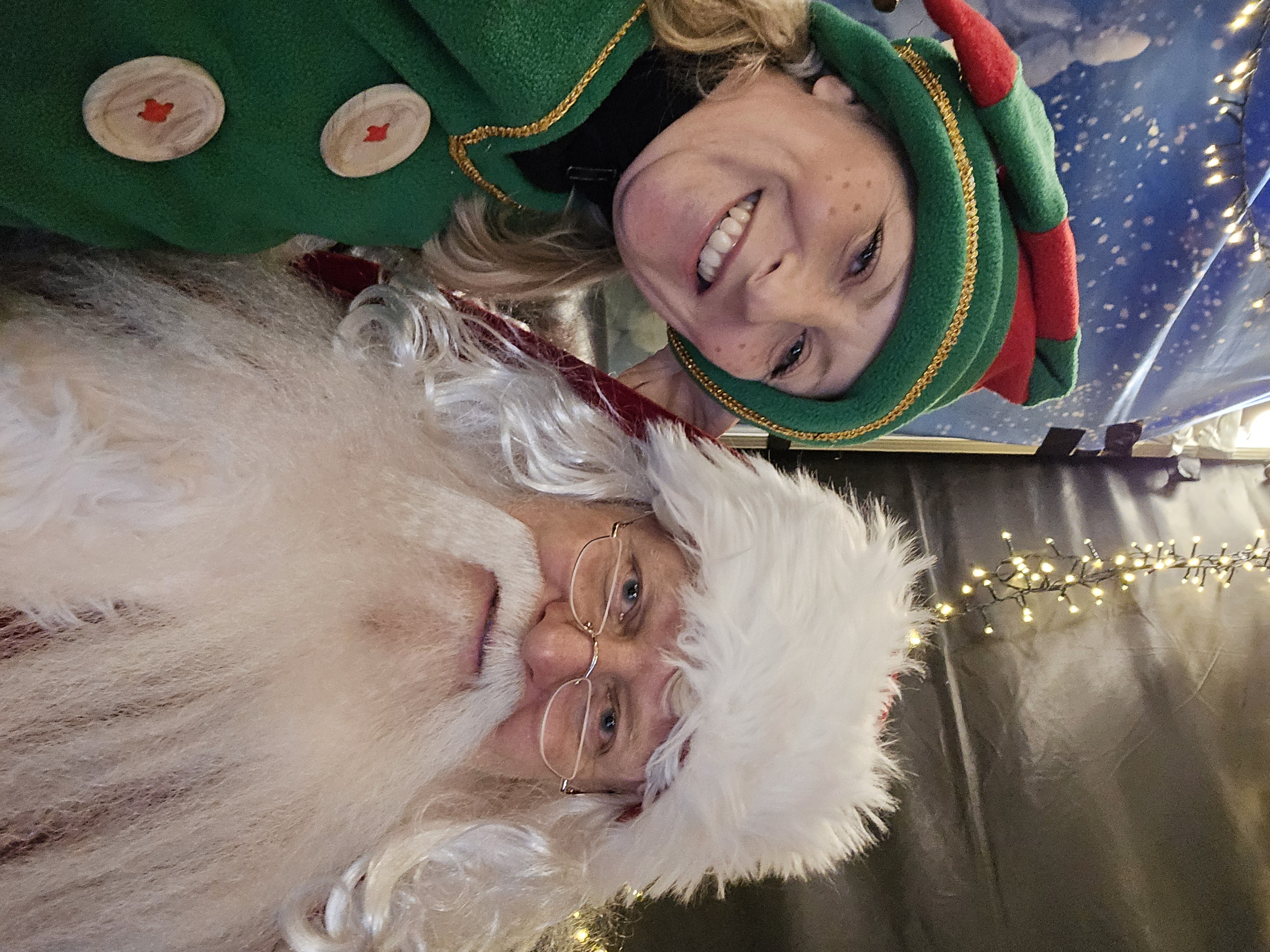 Paula, Saks Knutsford salon owner with Santa