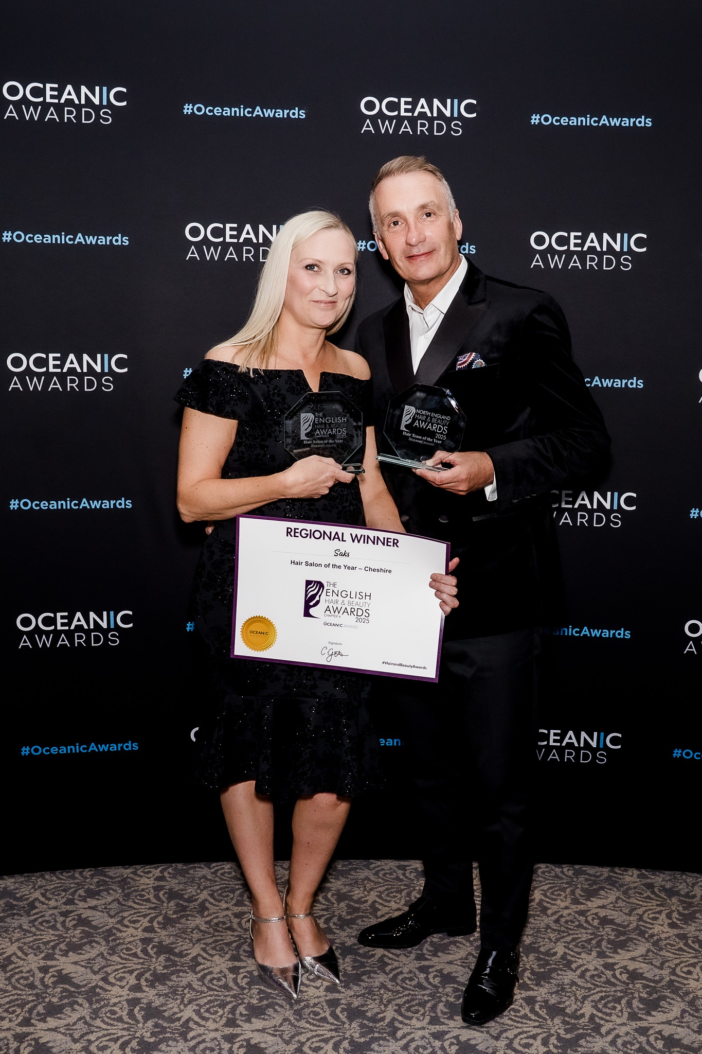 Knutsford salon owners at The English Hair & Beauty Awards