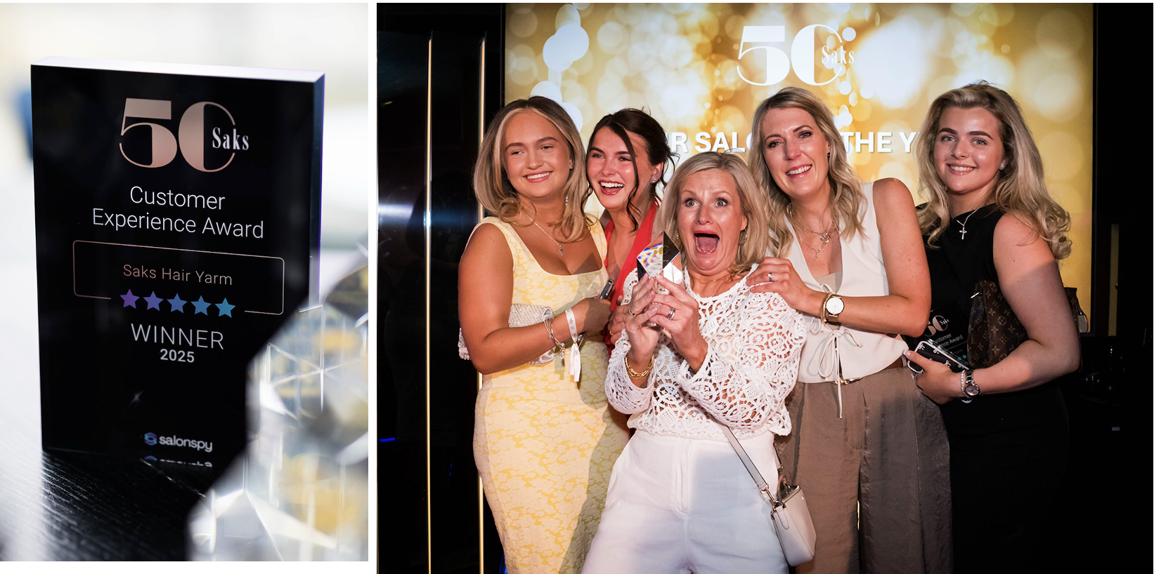 Saks Yarm winning at Saks Awards 2025