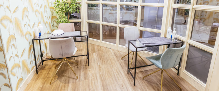 Interior image of the leeds david lloyd salon.